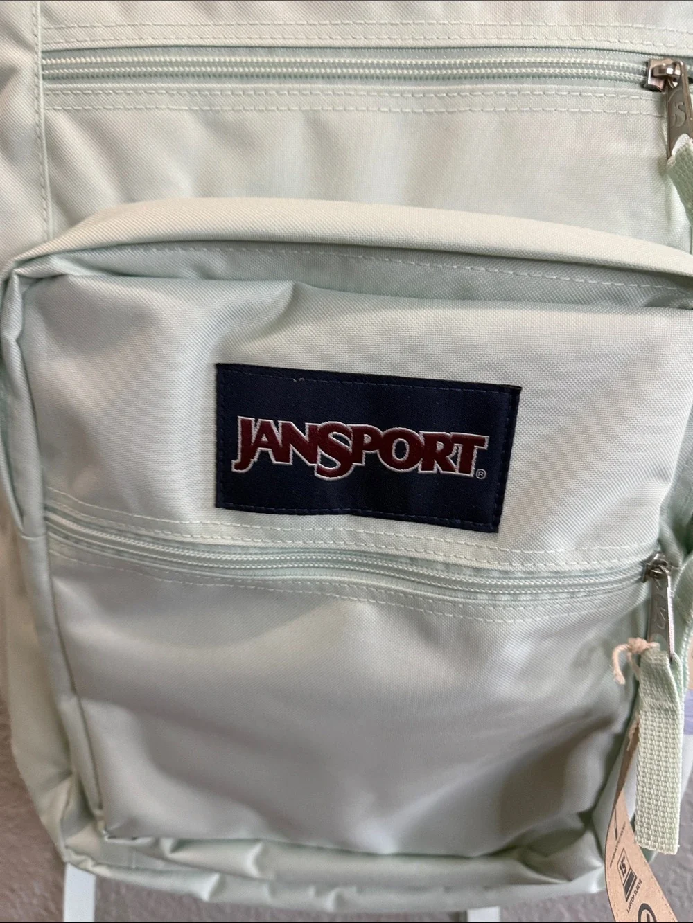 JanSport Light Mint Green Big Student Everyday Backpack NEW